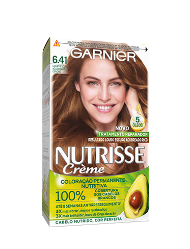 coloração nutrisse 6.41 louro acobreado